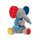 Игрушка для собак Слоненок с кольцом и пищалкой GiGwi Plush Friendz, текстиль, термопластическая резина, 16 см