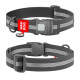 Ошейник для собак водостойкий WAUDOG Waterproof с QR паспортом, светоотражающий, пластиковый фастекс, XXL, Ш 40 мм, Длин 46-70 см, серый