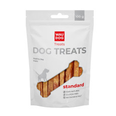 Ласощі для собак WAUDOG Treats Курячі в`ялені полоси, 100 г