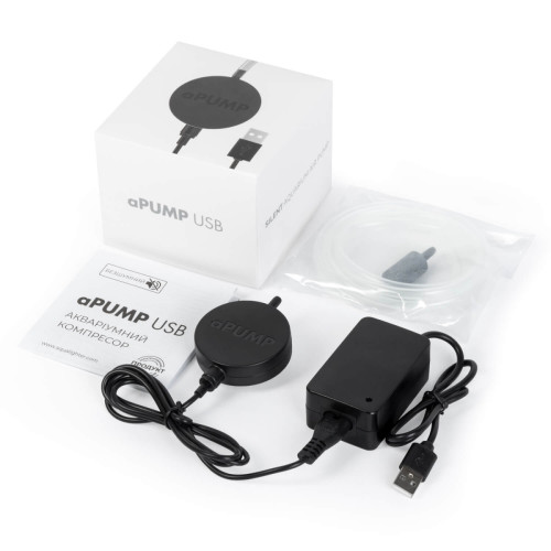 aPUMP USB – самый тихий и самый маленький аквариумный компрессор в мире, до 100 л