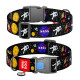 Нашийник для собак нейлоновий WAUDOG Nylon з QR паспортом, малюнок NASA, пластиковий фастекс, XXL, Ш 35 мм, Дов 46-70 см