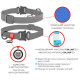 Ошейник для собак водостойкий WAUDOG Waterproof с QR-паспортом, светоотражающий, металлическая пряжка-фастекс, XXL, Ш 40 мм, Д 46-70 см, серый