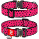 Нашийник для собак нейлоновий WAUDOG Nylon з QR паспортом, малюнок Кавун, металева пряжка-фастекс, XXL, Ш 35 мм, Д 46-70 см