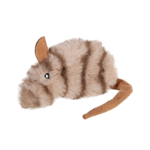 Іграшка для кішок Мишка з котячою м`ятою GiGwi Catnip, штучне хутро, 10 см, бежева