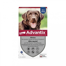 Bayer Advantix Капли от блох и клещей для собак весом 25-40 кг (4 пипетки)