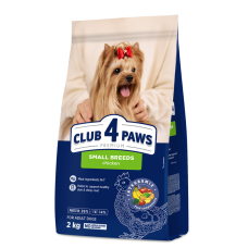Сухой корм Club 4 Paws Adult Small Breeds с курицей для взрослых собак малых пород, 2 кг