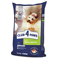 Сухой корм Club 4 Paws Adult Small Breeds с курицей для взрослых собак малых пород, 14 кг
