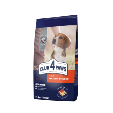 Сухой корм Club 4 Paws Adult Medium Breeds для взрослых собак средних пород, 14 кг