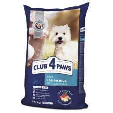 Гипоаллергенный сухой корм Club 4 Paws Adult Small Breeds Lamb & Rice с ягненком и рисом для взрослых собак малых пород, 14 кг