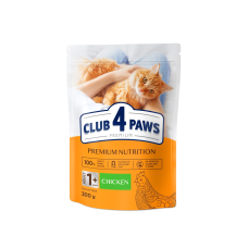 Сухой корм Club 4 Paws Adult Cats Chicken с курицей для взрослых кошек, 300 г