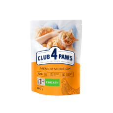 Сухой корм Club 4 Paws Adult Cats Chicken с курицей для взрослых кошек, 300 г