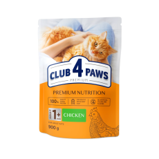 Сухой корм Club 4 Paws Adult Cats Chicken с курицей для взрослых кошек, 900 г