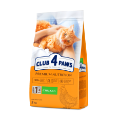 Сухой корм Club 4 Paws Adult Cats Chicken с курицей для взрослых кошек, 14 кг