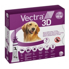 Капли Ceva Vectra 3D от внешних паразитов для собак от 25 до 40 кг, 3 поп
