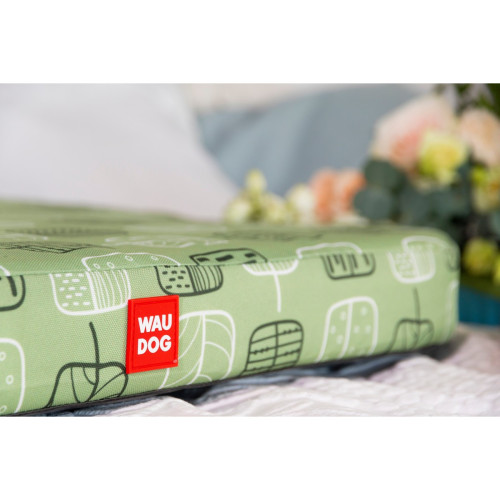 Чохол для лежанки WAUDOG Relax, малюнок Зелене листя, М, Ш 80 см, Дл 55 см