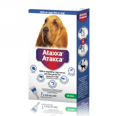 Капли KRKA Ataxxa Спот-Он от блох и клещей для собак весом от 25 кг
