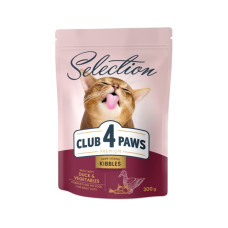Сухой корм Club 4 Selection Adult Cats with Duck & Vegetables с уткой и овощами для взрослых кошек, 300 г