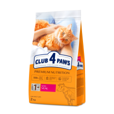 Сухой корм Club 4 Adult Cats with Veal с телятиной для взрослых кошек, 2 кг