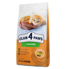 Сухой корм Club 4 Paws Kittens Chicken с курицей для котят, 14 кг