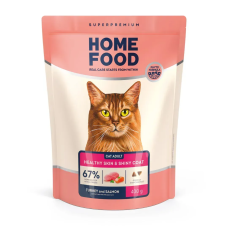 Сухий корм Home Food Skin&Shiny Coat для котів з індичкою та лососем, 400 г