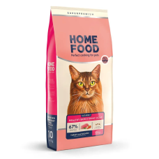 Сухий корм Home Food Skin&Shiny Coat для котів з індичкою та лососем, 10 кг