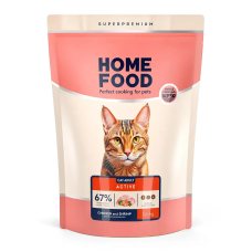 Сухий корм Home Food для активних котів з куркою та креветкою, 1,6 кг