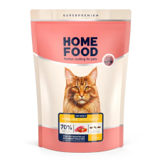 Сухий корм Home Food Sterilised Large Breed для котів з телятиною, лососем та в’яленими томатами, 1,6 кг
