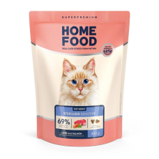 Сухий корм Home Food Sterilised Sensetive для котів з ягням та лососем, 400 г