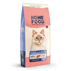 Сухий корм Home Food Sterilised Sensetive для котів з ягням та лососем, 10 кг