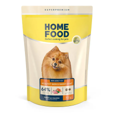 Cухой корм Home Food Skin&Shiny Coat для собак малых пород с индейкой и лососем, 700 г