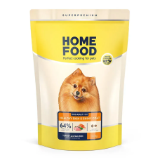 Cухой корм Home Food Skin&Shiny Coat для собак малых пород с индейкой и лососем, 1,6 кг