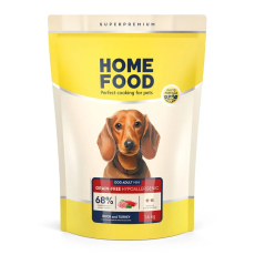 Беззерновий сухий корм Home Food Hypoallergenic для собак малих порід з качкою та індичкою, 1,6 кг
