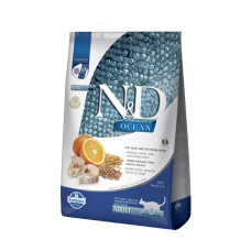 Сухий корм Farmina N&D Low Grain Ocean Adult для котів, з тріскою та апельсином, 5 кг