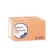 Таблетки жевательные Boehringer Ingelheim Ветмедин Чу для собак с сердечной недостаточностью, 5 мг, 10 табл