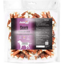 Ласощі AnimAll Snack м`ясо качки на кальцієвій кістці, для собак, 500 г