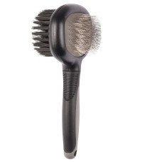 Двостороння щітка-пуходерка Flamingo Brush Comfort для собак, розмір L, 19×11.3 см