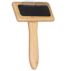 Щітка-пуходерка Flamingo Bamboo для собак, M, 15,3×9.5 см