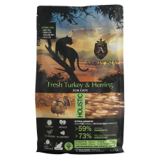 Сухой корм Ambrosia Grain Free Sterilized Cat Fresh Turkey & Herring для стерилизованных кошек со свежей индейкой и селедкой, 5 кг