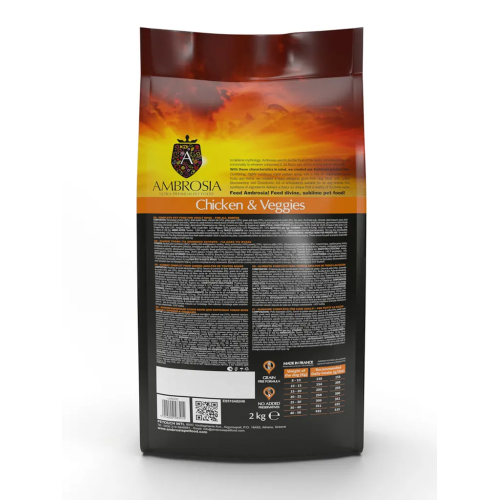 Корм сухий Ambrosia Grain Free Dog Adult Chicken & Veggies для дорослих собак усіх порід з куркою та овочами, 12 кг
