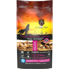 Сухий корм Ambrosia Grain Free Adult Dog Fresh Chicken & Salmin для собак великих порід з куркою та свіжим лососем, 2 кг