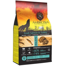 Сухой корм Ambrosia Grain Free для пожилых стерилизованных собак мини пород с индейкой и свежим лососем, 5 кг