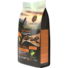 Сухой корм Ambrosia Mediterranean для пожилых, кастрированных собак всех пород с контролем веса с индейкой, 1,5 кг