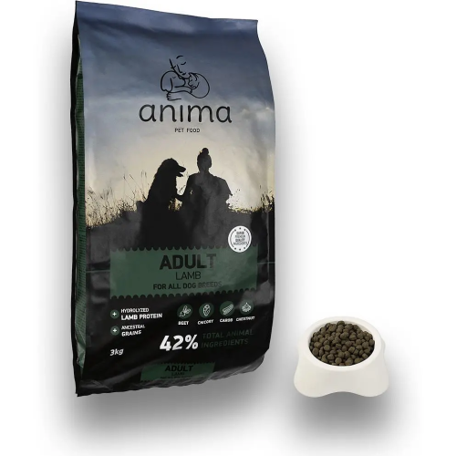 Сухой корм Anima Adult Lamb для собак всех пород с ягненком и рисом, 14 кг