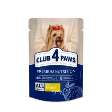 Влажный корм Club 4 Paws Adult Dog with Rabbit in gravy с кроликом в соусе для взрослых собак, 100 г
