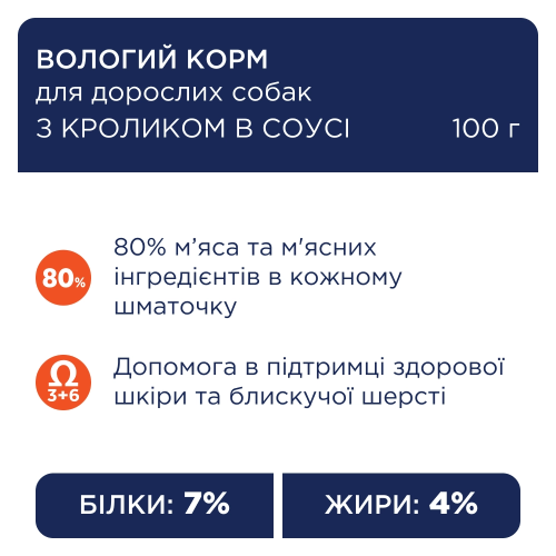 Влажный корм Club 4 Paws Adult Dog with Rabbit in gravy с кроликом в соусе для взрослых собак, 100 г
