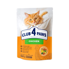Сухой корм Club 4 Paws Adult Cats 7+ with Chicken с курицей для взрослых кошек от 7 лет, 900 г