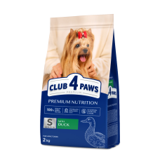 Сухой корм Club 4 Paws Adult Small Breeds Duck с уткой для взрослых собак малых пород, 2 кг
