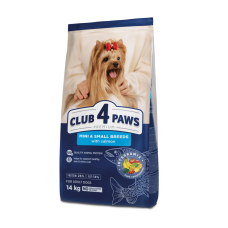 Сухой корм Club 4 Paws Adult Mini & Small Breeds with Salmon с лососем для взрослых собак малых и миниатюрных пород, 14 кг