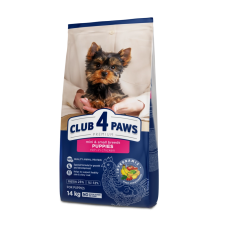 Сухой корм Club 4 Paws Puppies Mini & Small Breeds Chicken с курицей для щенков малых и миниатюрных пород до 12 месяцев, 14 кг