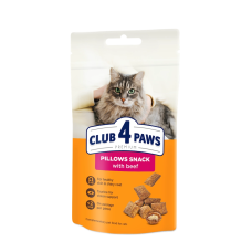 Подушечки Club 4 Paws с говядиной для взрослых кошек, 60 г